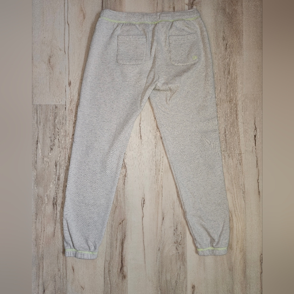 GAP Light Gray Sweat Joggers with Neon Yellow Drawstring - Picture 12 of 12